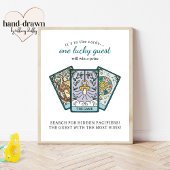 タロット赤ちゃんシャワーおしゃぶりゲームサインを見つける ポスター