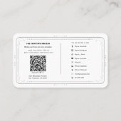 タロット高巫女雑草喫煙ソーシャルメディアQR 名刺 (裏面)