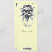 タロット/アンティークグロテスクファンタジー白黒パール 招待状 (正面/裏面)