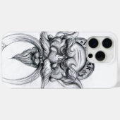 タロット・アンティークファンタジーグロテスク型マスク白黒 Case-Mate iPhoneケース (裏面 (横))