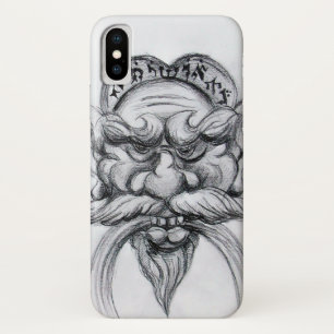 タロット・アンティークファンタジーグロテスク型マスク白黒 iPhone X ケース