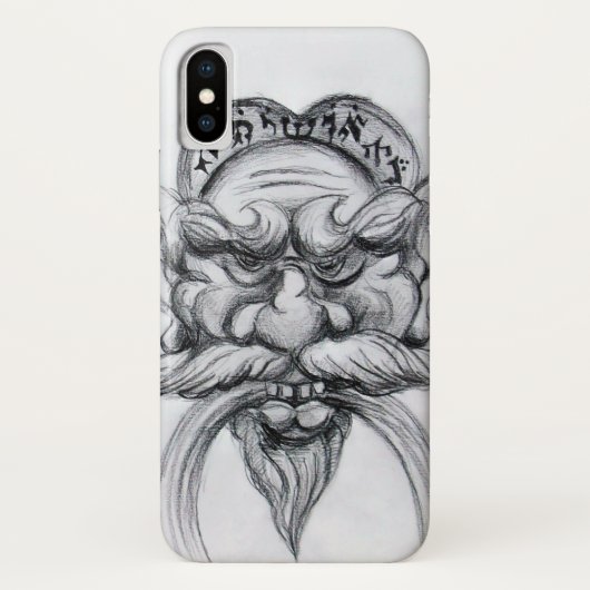 タロット・アンティークファンタジーグロテスク型マスク白黒 Case-Mate iPhoneケース (裏面)
