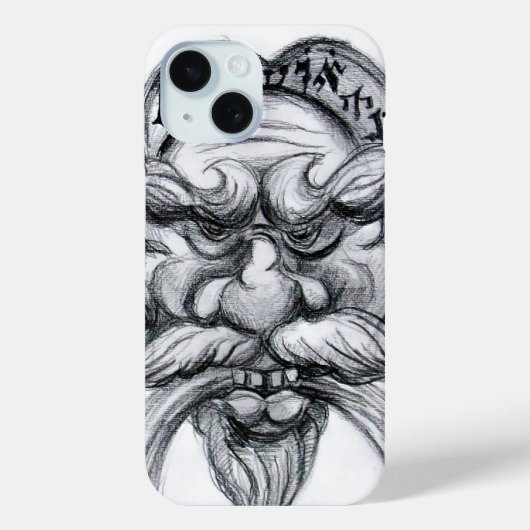 タロット・アンティークファンタジーグロテスク型マスク白黒 Case-Mate iPhoneケース (裏面)