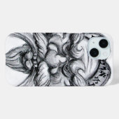 タロット・アンティークファンタジーグロテスク型マスク白黒 Case-Mate iPhoneケース (裏面 (横))