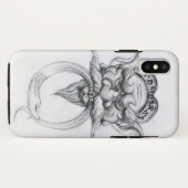 タロット・アンティークファンタジーグロテスク型マスク白黒 Case-Mate iPhoneケース (裏面(横))
