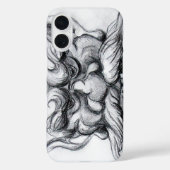 タロット・アンティークファンタジーグロテスク型マスク白黒 Case-Mate iPhoneケース (裏面)
