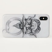 タロット・アンティークファンタジーグロテスク型マスク白黒 Case-Mate iPhoneケース (裏面(横))