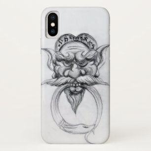 タロット・アンティークファンタジーグロテスク型マスク白黒 iPhone X ケース
