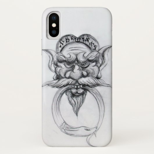 タロット・アンティークファンタジーグロテスク型マスク白黒 Case-Mate iPhoneケース (裏面)