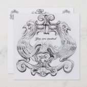 タロット/アンティークフィレンツェ白黒 招待状 (正面/裏面)