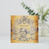 タロット/アンティークフィレンツェ風変わりパーチメント 招待状 (スタンド正面)