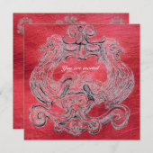 タロット/アンティークフィレンツェGROTESQUEレッドブラック 招待状 (正面/裏面)