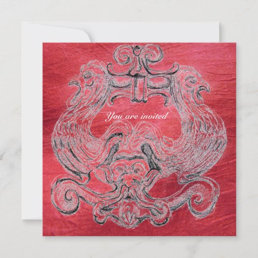 タロット/アンティークフィレンツェGROTESQUEレッドブラック 招待状 (正面)