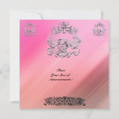 タロット/アンティークフロレンツェ風変わりピンク 招待状 (裏面)