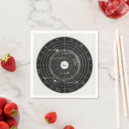 タロット, ウィッチ, 星座, 宇宙, 魔法, 月 スタンダードカクテルナプキン