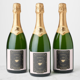 タロット　エソテリック　フォーチュン　ピンク スパークリングワインラベル