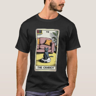 タロット カード 戦車 ロボット掃除機 ねこ ファニー タロット C Tシャツ