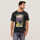 タロット カード 戦車 ロボット掃除機 ねこ ユーモア Tシャツ (正面フル)
