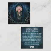 タロット·メディアの第3の目の読み取り スクエア名刺 (正面/裏面)