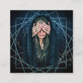 タロット·メディアの第3の目の読み取り スクエア名刺 (正面)