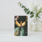 タロット、ユニバースウィングス – 女性QRコード名刺 名刺 (スタンド正面)