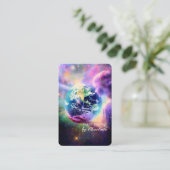 タロット、ユニバースウーマンQRコード 名刺 (スタンド正面)