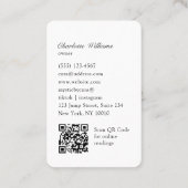 タロット、ユニバースウーマンQRコード 名刺 (裏面)