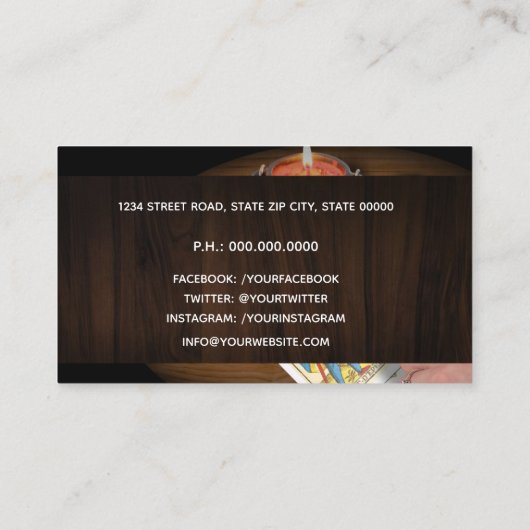 タロット、占星術、占星術師 名刺 (裏面)