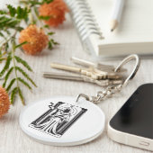 タロット　大いなる秘教　ハイプリエステス　大麻喫煙 キーホルダー (正面右)