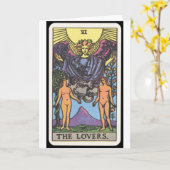 タロット:恋人たち カード (黄色い花)