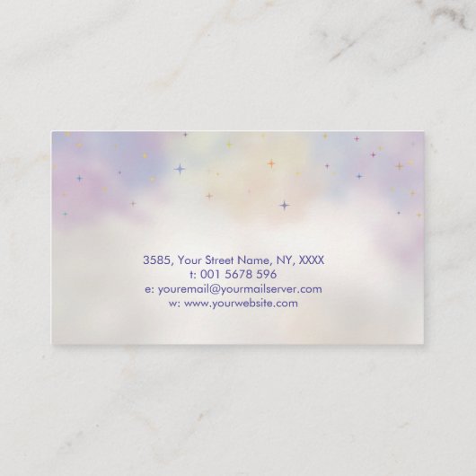 タロット/月と結晶を使用したOracleカード 名刺 (裏面)