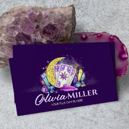 タロット/月と結晶を使用したOracleカード 名刺