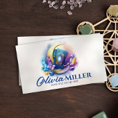 タロット/月と結晶を使用したOracleカード 名刺