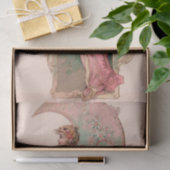 タロット/月の女性ピンク色の花 薄葉紙 (ギフト)