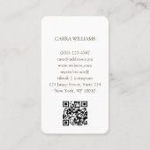 タロット、神秘的な女性のアイムーン金ゴールドQRコード 名刺 (裏面)