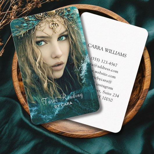タロット、神秘的な女性 名刺