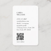 タロット、神秘的な紫金ゴールドQRコード 名刺 (裏面)