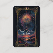 タロット、神秘的な紫 – 金ゴールド 名刺 (正面)