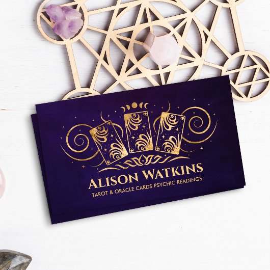 タロット/Oracleカードのゴールデンオーナメント 名刺
