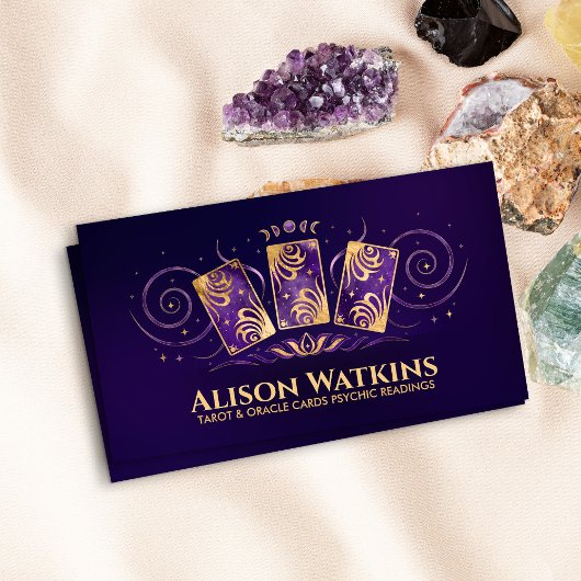 タロット/Oracleカードのゴールデンオーナメント 名刺