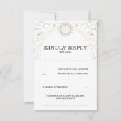 タロットRSVPサンムーンスターズ金ゴールドヴィンテージカード 出欠カード (正面)