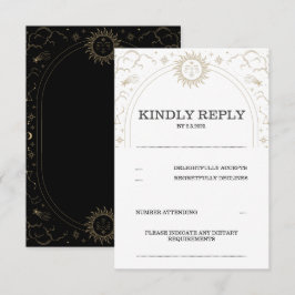 タロットRSVPサンムーンスターズ金ゴールドヴィンテージカード 出欠カード