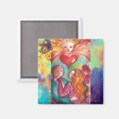 タロッ失ったツシャドウ、恋人バレンタインデーハート マグネット (正面/裏面)