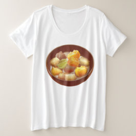 タロボールデザートイラストレーション プラスサイズTシャツ