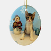 タロミナのクリスマスの飾り（猫/子猫） セラミックオーナメント (右)