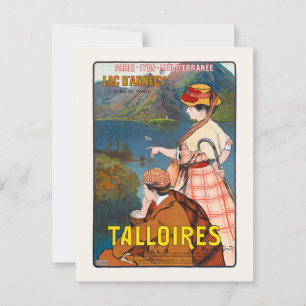 タロワール。アヌシー湖　ヴィンテージポスター 1910年 ポストカード