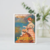 タロワール、アネシー湖、ピクニックでカップル、ヴィンテージ ポストカード (スタンド正面)