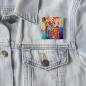 タロ失ったットの影,バレンタインデーハート 缶バッジ (インサイチュ)