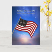 タワイライトのアメリカ国旗 カード (黄色い花)