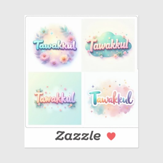 タワクルパステルかわいいスタイルステッカー – イスラム教モト シール (シート)